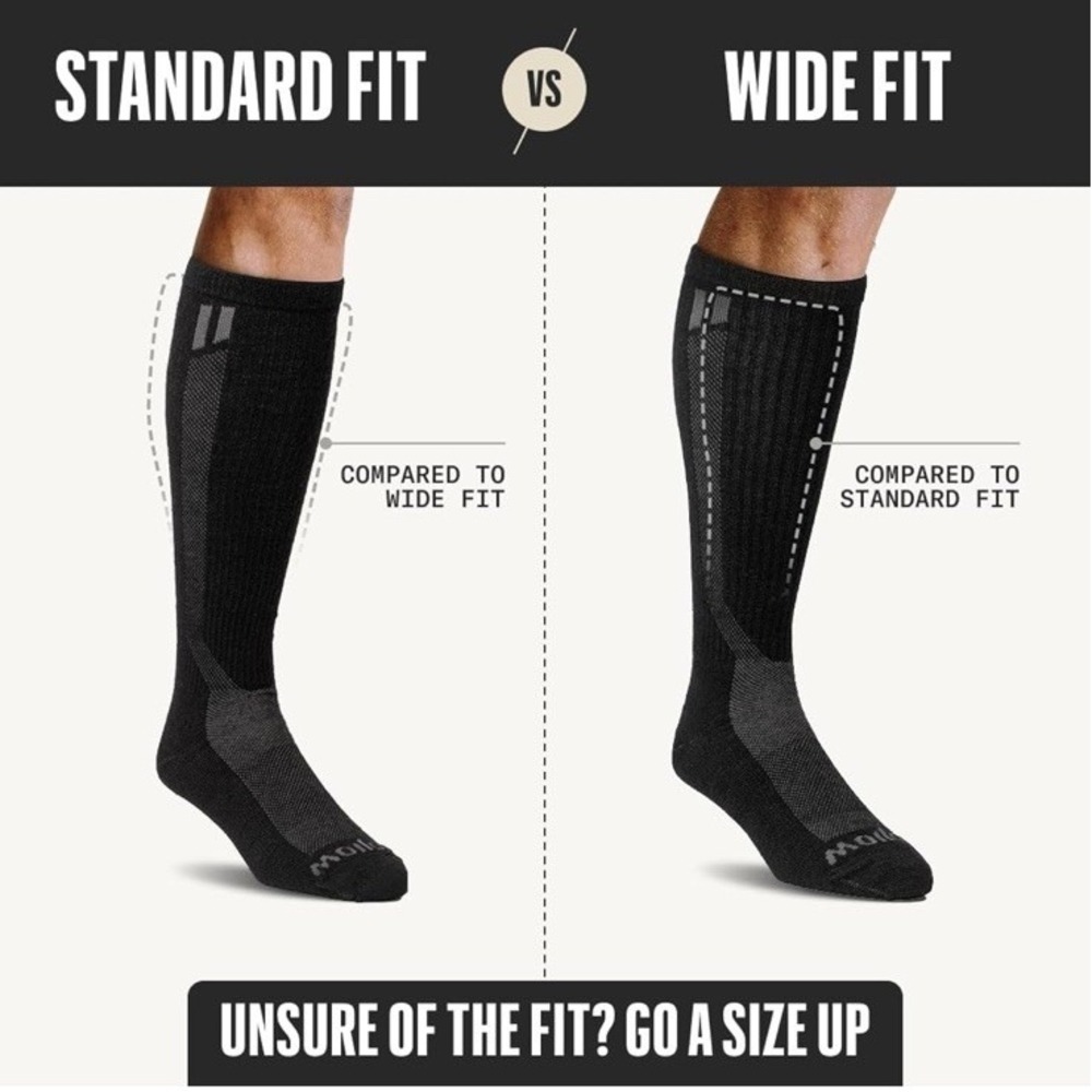 NEW Hollow Compression Alpaca Socks Black Medium WIDE Men 7-9.5 Women 7-10 - Picture 3 of 5